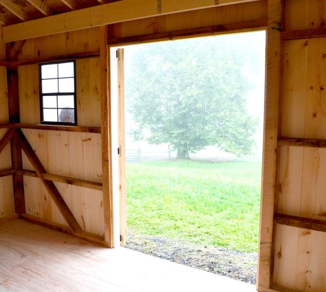 storage shed_double door frame