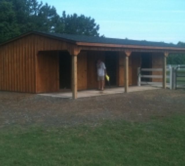 stained lean to