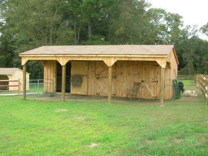 lean to Row Barn